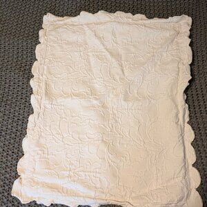 Lamont Limited Cream Quilted Cotton Standard Pillow Shams Set of 2